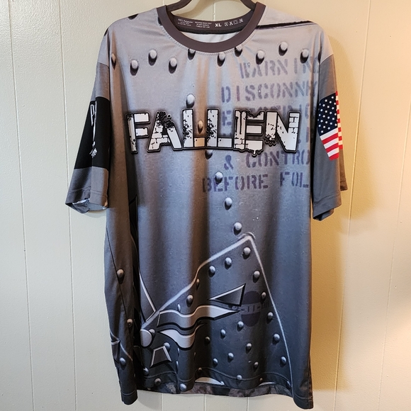 Patriots Support The Troops Mens Short Sleeve Pullover Shirt (Size XL) - Picture 2 of 9